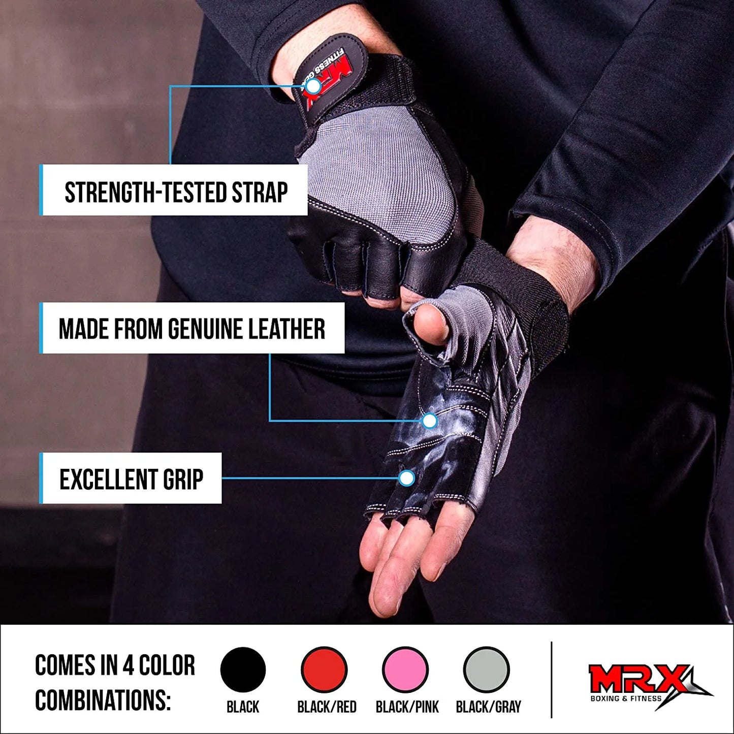 Weight Lifting Gloves Gym Training Bodybuilding Fitness Glove Workout Men & Women Purple XL